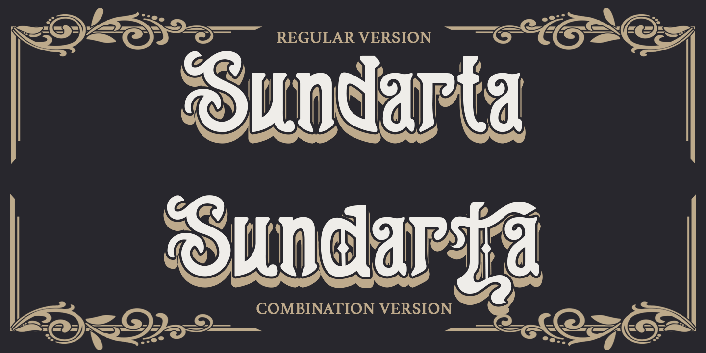 Пример шрифта Sundarta #4